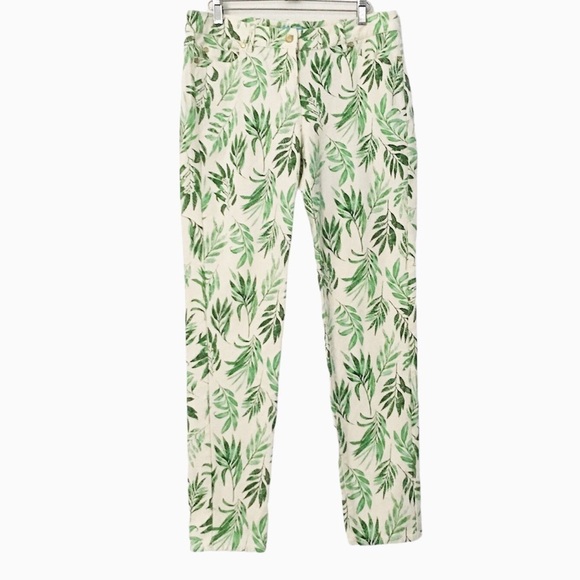J. McLaughlin Lexi Beaumont Leaf Print Jeans - Picture 1 of 8